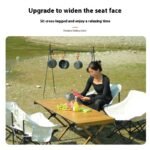 Camping Outdoor Folding Chair Portable Recliner Fishing Stool Beach - Image 3