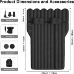 Air Mattress For SUV, Inflatable Car Air Mattress For Camping, Flocking Car Bed With Air Pump & 2 Pillows, Portable Sleeping Pad Mattress, With Phone And Cup Holder - Image 7