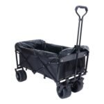 440lbs Collapsible Foldable Wagon Cart With Strapping System ,Beach Wagon Utility Cart Utility Wagon Grocery Cart For Camping Shopping Sports Gardening Fishing Supports 3pcs Plastic Liner Bag - Image 9