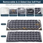 1Pc Folding Camping Cot Portable Sleeping Camping Bed Collapsible Travel Camp Cots Guest Bed Cot With 2-Sided Soft Pad 440LBS Max Load - Image 7