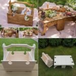 Convertible Folding Picnic Basket Tables - Image 4
