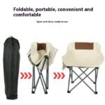 Camping Outdoor Folding Chair Portable Recliner Fishing Stool Beach - Image 5