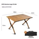 Aluminum Alloy Outdoor Foldable Egg Roll Table Portable Camping Picnic Chair - Image 6