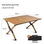 Aluminum Alloy Outdoor Foldable Egg Roll Table Portable Camping Picnic Chair - Image 7