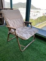Wood Grain Aluminum Alloy Outdoor Portable Camping Equipment Folding Chair - Image 5