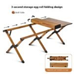 Aluminum Alloy Outdoor Foldable Egg Roll Table Portable Camping Picnic Chair - Image 4