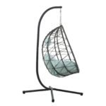 Egg Chair With Stand Indoor Outdoor Swing Chair Patio Wicker Hanging Egg Chair Hanging Basket Chair - Image 8