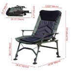 Camping Lounge Chair, Portable Folding Recliner With Adjustable Backrest, Suitable For Indoor And Outdoor Camping, Beach Hiking, Fishing - Image 8