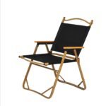 Wood Grain Aluminum Alloy Outdoor Portable Camping Equipment Folding Chair - Image 4
