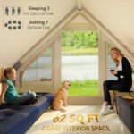 Inflatable Camping Tent With Hand Pump, 4 Season Blow Up Tent, Waterproof And Windproof With Mesh Windows And Doors - Image 3