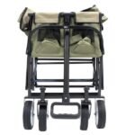 Collapsible Foldable Wagon Cart With Strapping System, Beach Wagon , Utility Cart , Utility Wagon Grocery Cart For Camping Shopping Sports Gardeing Fishing Supports 225lbs ,All-Terrain Wheels Green - Image 2