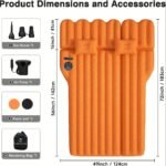 Air Mattress For SUV, Inflatable Car Air Mattress For Camping, Flocking Car Bed With Air Pump & 2 Pillows, Portable Sleeping Pad Mattress, With Phone And Cup Holder - Image 5