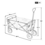 Garden Cart Foldable Pull Wagon Hand Cart Garden Transport Cart Collapsible Portable Folding Cart - Image 2