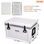 Insulated Portable Cooler, 52 Qt, Holds 50 Cans, Ice Retention Hard Cooler With Heavy Duty Handle, Ice Chest Lunch Box For Camping, Beach, Picnic, Travel, Outdoor, Keeps Cool For Up To 6 Days - Image 5