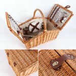 Large Capacity Outdoor Rattan Woven Picnic Basket - Image 3