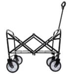 Collapsible Foldable Wagon Cart With Strapping System, Beach Wagon , Utility Cart , Utility Wagon Grocery Cart For Camping Shopping Sports Gardeing Fishing Supports 225lbs ,All-Terrain Wheels Green - Image 5
