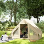 Inflatable Camping Tent With Hand Pump, 4 Season Blow Up Tent, Waterproof And Windproof With Mesh Windows And Doors - Image 6