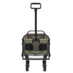 Collapsible Foldable Wagon Cart With Strapping System, Beach Wagon , Utility Cart , Utility Wagon Grocery Cart For Camping Shopping Sports Gardeing Fishing Supports 225lbs ,All-Terrain Wheels Green - Image 7