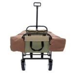 Collapsible Foldable Wagon Cart With Strapping System, Beach Wagon , Utility Cart , Utility Wagon Grocery Cart For Camping Shopping Sports Gardeing Fishing Supports 225lbs ,All-Terrain Wheels Green - Image 8