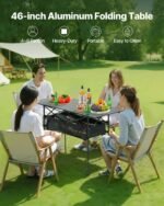 Folding Portable Camping Table Aluminum Outdoor Picnic Roll Up Table Storage Bag - Image 10
