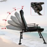 Camping Lounge Chair, Portable Folding Recliner With Adjustable Backrest, Suitable For Indoor And Outdoor Camping, Beach Hiking, Fishing - Image 7