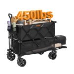 VEVOR Foldable Double Decker Wagon, 400L Collapsible Wagon Cart With All-Terrain Wheels, Heavy Duty Folding Wagon Cart 450 Lbs Weight Capacity For Camping, Shopping, Garden, - Image 5