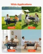 Folding Portable Camping Table Aluminum Outdoor Picnic Roll Up Table Storage Bag - Image 6