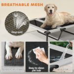 Elevated Dog Bed With Removable Canopy, Portable Outside Raised Pet Cot With Cooling Pad, Storage Bag, 42 X 30 X 37 - Image 6