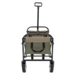 Collapsible Foldable Wagon Cart With Strapping System, Beach Wagon , Utility Cart , Utility Wagon Grocery Cart For Camping Shopping Sports Gardeing Fishing Supports 225lbs ,All-Terrain Wheels Green - Image 10